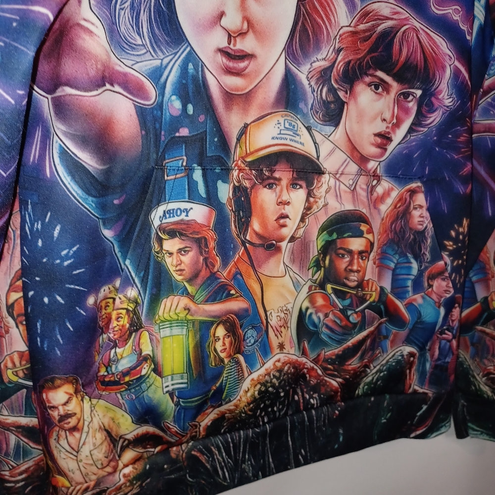 Stranger Things 3 Colorful Graphic Hoodie Great Graphics All Over Awesome - Picture 12 of 12